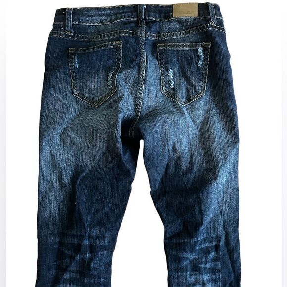 I&M Jeans Skinny Medium Wash Distressed Women size 7 EUC - Picture 4 of 4